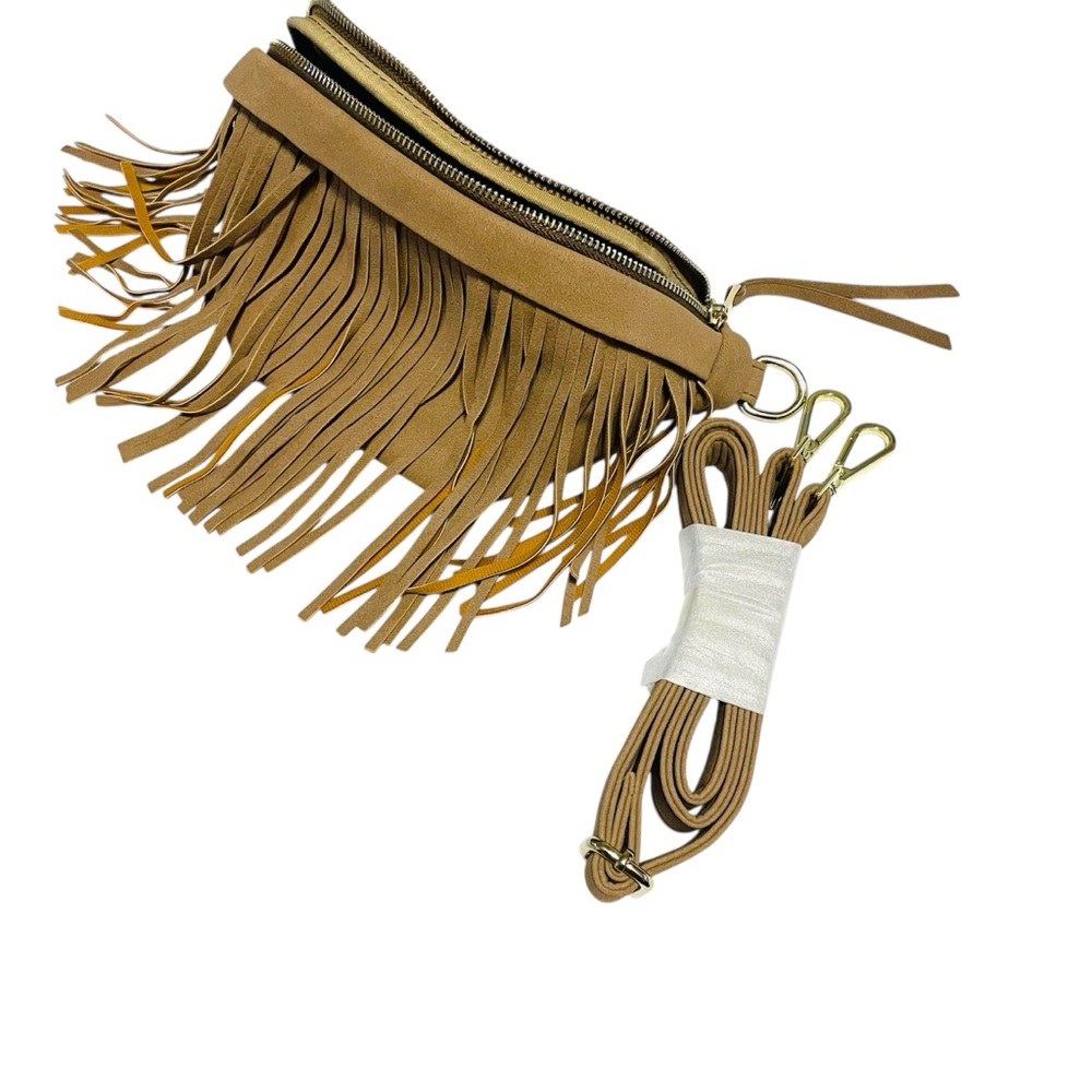 Thomas & Lee Suede Fringe Crossbody/Fanny Pack